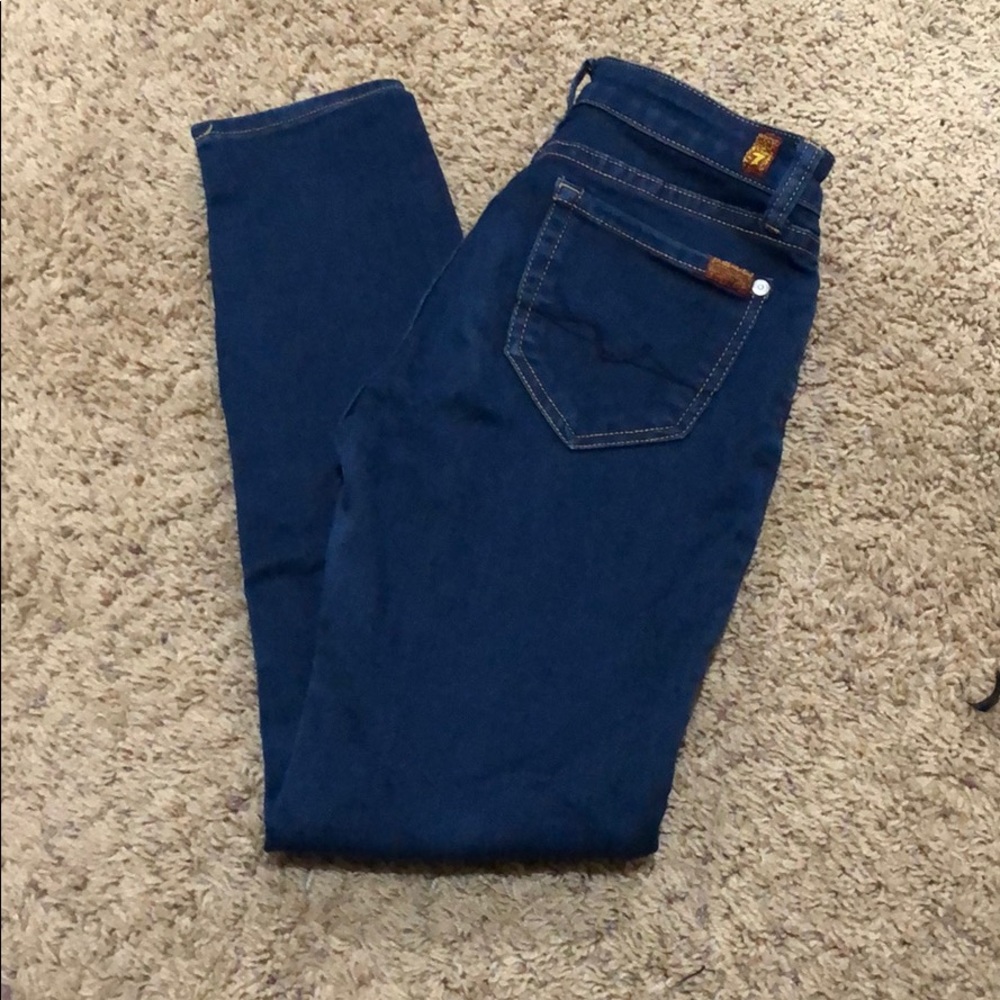 7 For All ManKind skinny mid wash